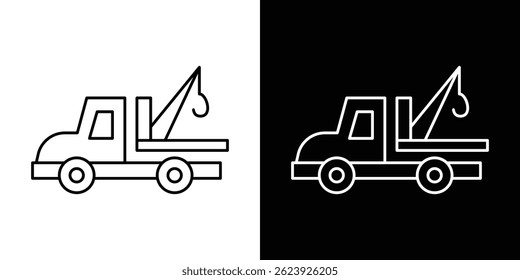 Vector del icono del carro de remolque para el Web y el App móvil. Símbolo aislado.