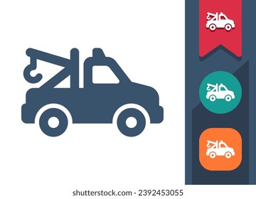 Tow Truck Icon. Vehicle, Car. Professional, pixel perfect vector icon.