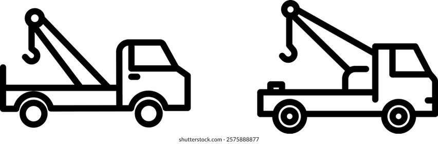 "Tow Truck Icon for Vehicle Recovery and Roadside Assistance"