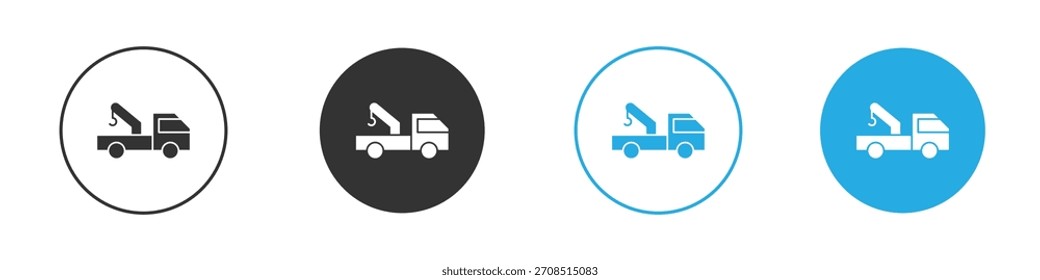 Tow truck icon For web, mobile.Vector Illustration