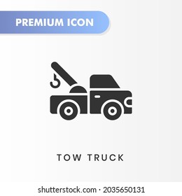 tow truck icon for your website design, logo, app, UI. Vector graphics illustration and editable stroke. tow truck icon glyph design.