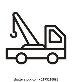 A tow truck indicating towing service 