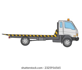 Tow truck in isolate on a white background. Vector illustration.