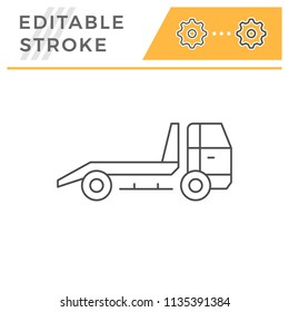 Tow truck line icon