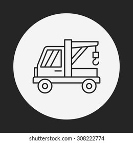 Tow truck line icon