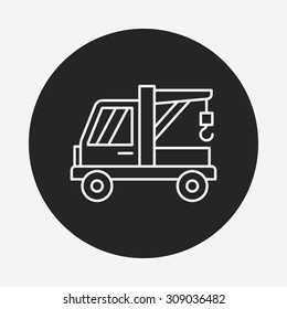 Tow Truck Line Icon