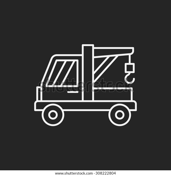 Tow truck line\
icon