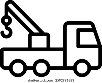 tow truck line icon illustration vector