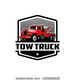 tow truck logo vector isolated