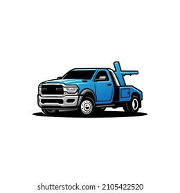 tow truck. service truck illustration vector