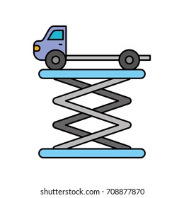 tow truck side view platform service maintenance
