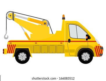 Tow Truck Silhouette. Vector