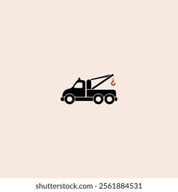 Tow truck or Technical assistance icon flat vector design.