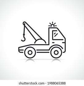 tow truck thin line icon