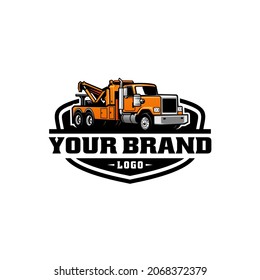 tow truck - towing truck - service truck logo isolated vector