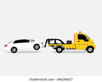Tow Truck. Vector