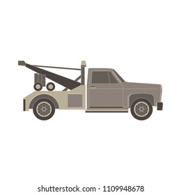 tow truck vector flat icon for transportation faults and emergency cars illustration isolated on white background