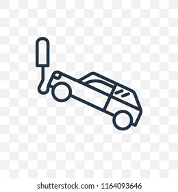 Tow truck vector icon isolated on transparent background, Tow truck logo concept