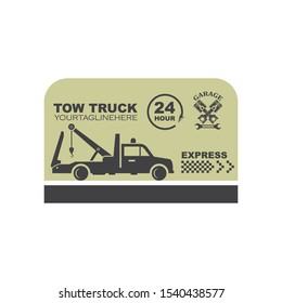 tow truck vector icon logo design template
