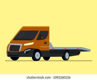 Tow truck . vector illustration in flat style.