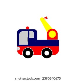 tow truck vector with three color variations