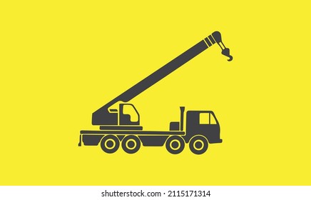 Tow truck vector towing car trucking vehicle transportation towage help on road illustration set of towed auto transport isolated on yellow background.