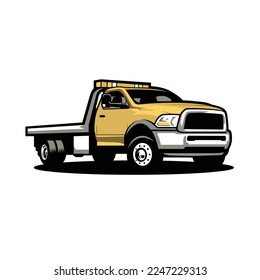 Tow truck Vector. Towing truck service vector isolated