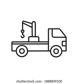 Tow Truck Vehicle line icon