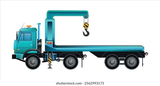 tow trucks crane car vector illustration