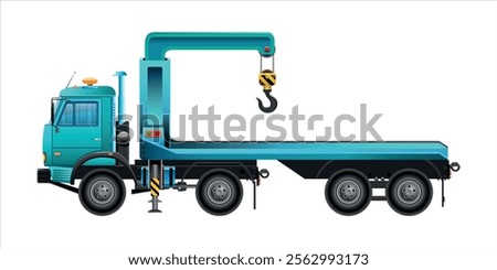 tow trucks crane car vector illustration