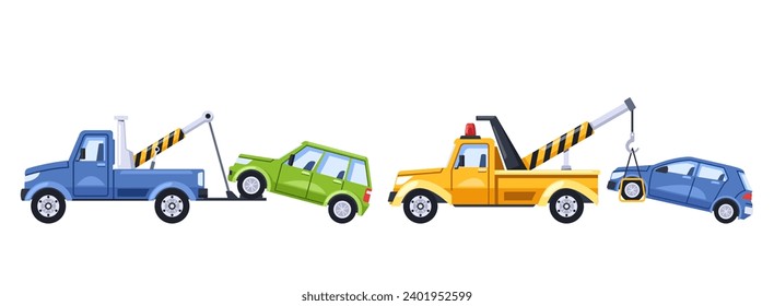 Tow Trucks Swiftly Respond To Improper Car Parking, Towing Away The Vehicles To Designated Penalty Area
