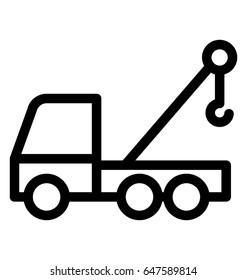 Tow Vehicle Line Vector Icon Stock Vector (Royalty Free) 647589814 ...