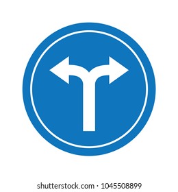 tow way traffic icon vector