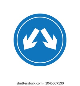 tow way traffic icon vector
