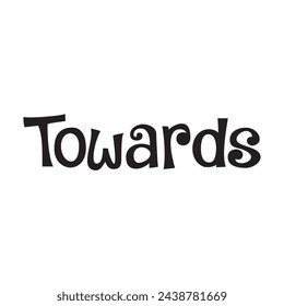 towards text on white background.