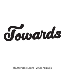 towards text on white background.