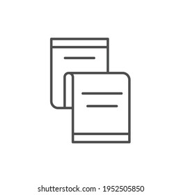 Towel Barbershop Outline Icon - Barbershop Icon Design Vector Illustration.