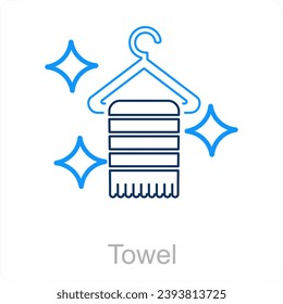 Symbol für Handtuch und Badehandtuch
