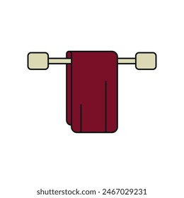 Towel bathroom icon color vector design templates simple and modern