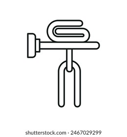 Towel bathroom icon line vector design templates simple and modern