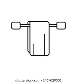 Toalla de baño icono línea de diseño de Vector Plantillas simples y modernas
