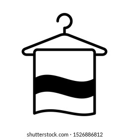 towel - bathroom icon vector design template