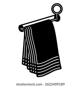 towel clamp vector silhouette on white background