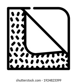 toalla para el vector de icono de línea limpia. toalla para el signo limpio. símbolo de contorno aislado ilustración negra
