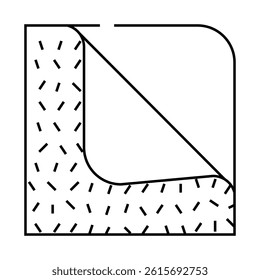 towel for clean line icon vector. towel for clean sign. isolated contour symbol black illustration