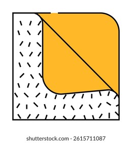 towel for clean line icon vector. towel for clean sign. isolated symbol illustration