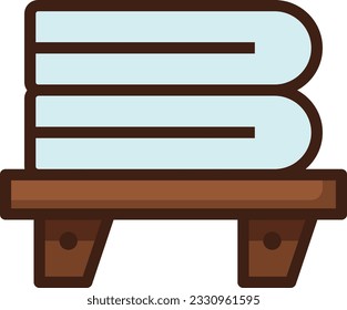Towel Color Line Icon - Single Icon, Vector
