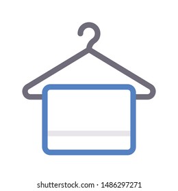 towel colour line vector icon