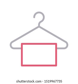 towel colour line vector icon