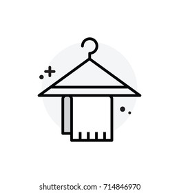 Towel concept Isolated Line Vector Illustration editable Icon